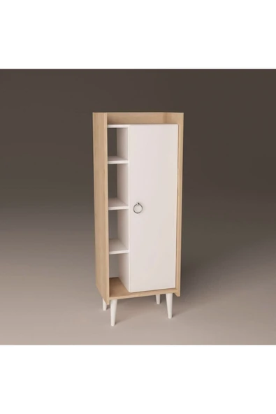 Lagomood Ruby Çok Amaçlı Dolap Banyo Mutfak Beyaz Meşe - 2