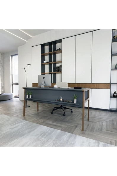 Lagomood Zenith Ofis Masa Takımı Antrasit Ceviz - 3