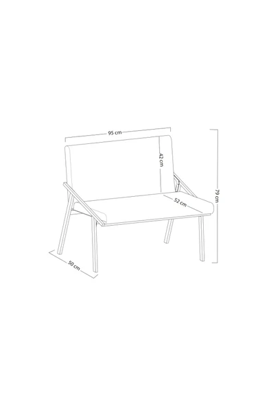 Lagomood İrony Ofis İkili Koltuk Antrasit - 3