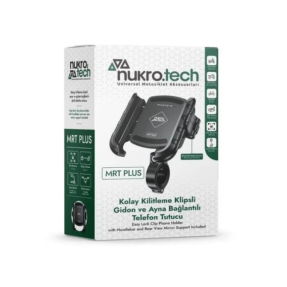 Nukrotech MRT PLUS Klipsli Motosiklet Telefon Tutucu ürün görseli
