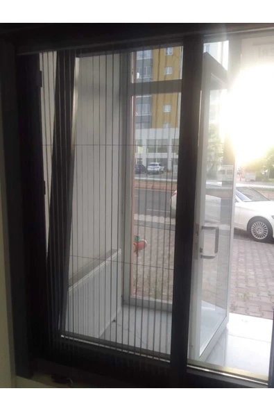 Sineklik Akordiyon Kapı Pencere Sinekliği Antrasit 190*80 cm - 3