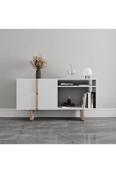Lagomood Zenith Ofis Dolabı Beyaz Meşe - 2