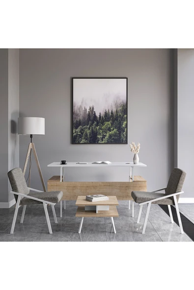 Lagomood İrony Ofis İki Adet Tekli Koltuk Beyaz - 2