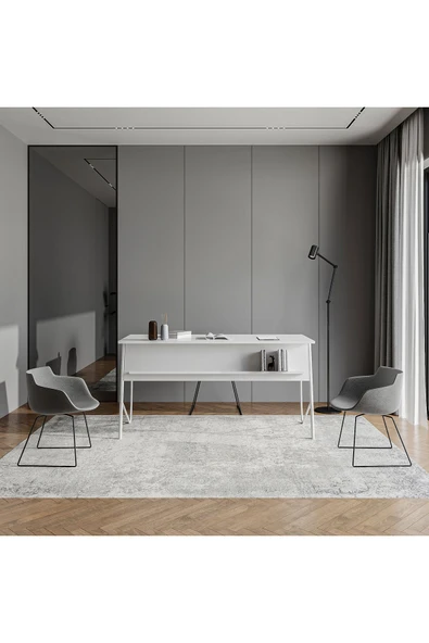 Lagomood Ella Ofis Masa Takımı 150cm Beyaz - 3