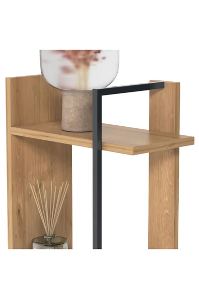 Lagomood Simge Köşe Kitaplık Meşe - 5