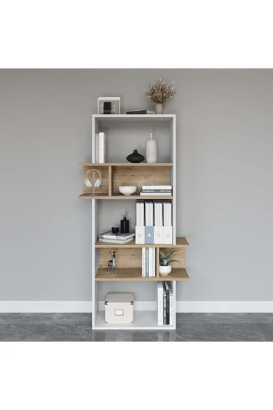 Lagomood Infy Kitaplık Beyaz Meşe - 4