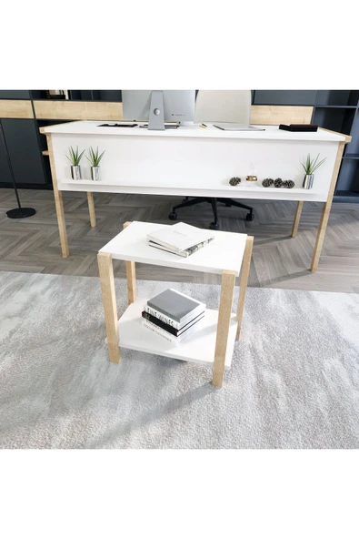 Lagomood Zenith Sehpa Beyaz Meşe ürün görseli