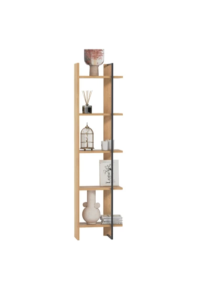 Lagomood Simge Köşe Kitaplık Meşe - 4