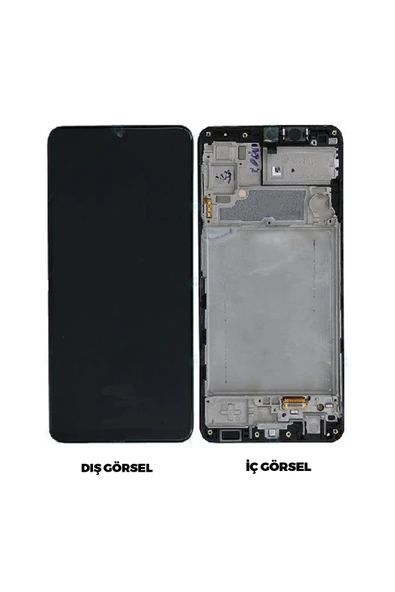 Samsung Teknonet Samsung Galaxy A22 4G Uyumlu Lcd+Dokunmatik+Çıtalı - Siyah