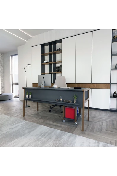 Lagomood Zenith Ofis Masası Antrasit Ceviz - 4