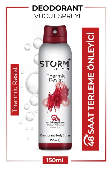 Storm Erkek Deodorant Sprey Terleme Karşıtı Thermic Resist 150 ml