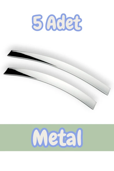 Eko Şahin Yay Alüminyum Metal Lüks Modern Mobilya Çekmece Mutfak Dolabı Kulpu Krom 160mm (5 Adet) - 1