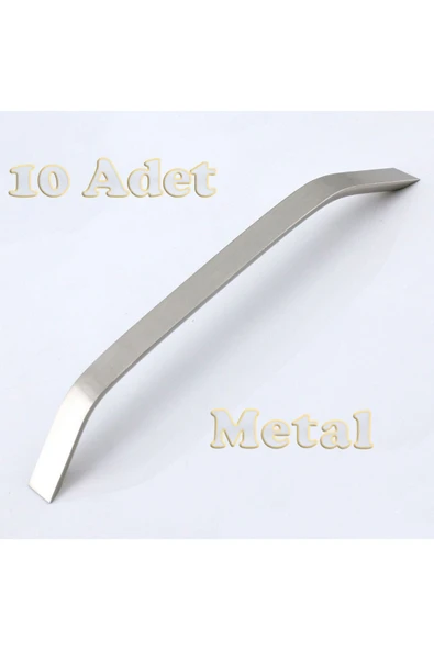 Şahin Alüminyum Metal Lüks Modern Mobilya Çekmece Mutfak Dolabı Kulpu İnox 224mm (10 Adet)