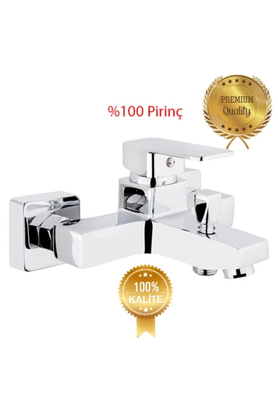 Kare Siera Üçlü Set (BANYO-LAVABO-EVYE) Duş Seti Krom - 5
