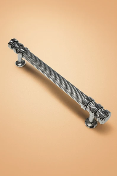 Çizgili Nesli Alüminyum Metal Lüks Modern Mobilya Çekmece Mutfak Dolabı Kulpu Krom 160mm (5 Adet) - 3