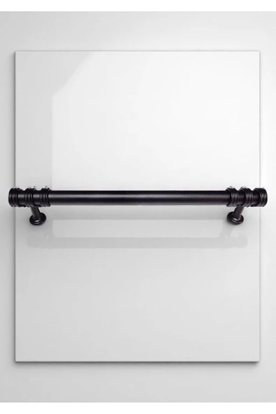 Nesli Alüminyum Metal Lüks Modern Mobilya Çekmece Mutfak Dolabı Kulpu Siyah 192mm - 2
