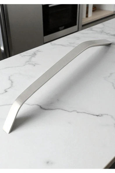 Şahin Alüminyum Metal Lüks Modern Mobilya Çekmece Mutfak Dolabı Kulpu İnox 128mm (5 Adet) - 3