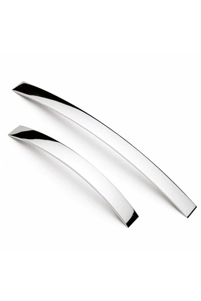 Eko Şahin Yay Alüminyum Metal Lüks Modern Mobilya Çekmece Mutfak Dolabı Kulpu Krom 160mm (5 Adet) - 2