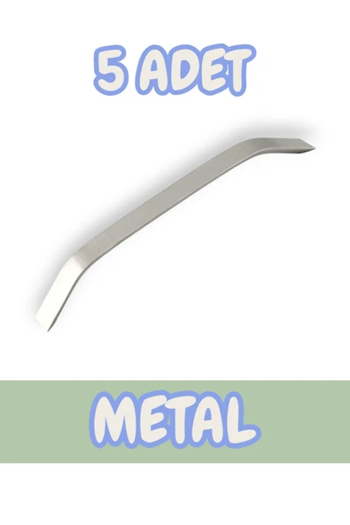 Şahin Alüminyum Metal Lüks Modern Mobilya Çekmece Mutfak Dolabı Kulpu İnox 128mm (5 Adet)