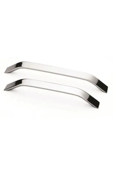 Eko Şahin Alüminyum Metal Lüks Modern Mobilya Çekmece Mutfak Dolabı Kulpu Krom 192mm (5 Adet) - 2