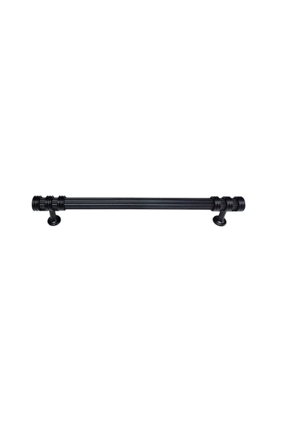 Çizgili Nesli Alüminyum Metal Lüks Modern Mobilya Çekmece Mutfak Dolabı Kulpu Siyah 192mm - 2