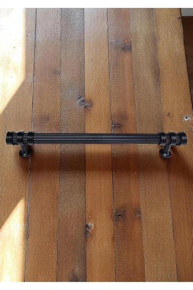 Çizgili Nesli Alüminyum Metal Lüks Modern Mobilya Çekmece Mutfak Dolabı Kulpu Siyah 224mm (10 Adet) - 4