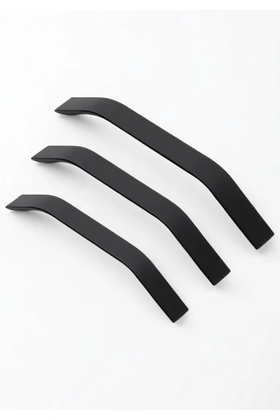 Eko Şahin Alüminyum Metal Lüks Modern Mobilya Çekmece Mutfak Dolabı Kulpu Siyah 224mm (5 Adet) - 4