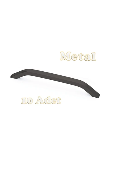 İdil Alüminyum Metal Lüks Modern Mobilya Çekmece Mutfak Dolabı Kulpu Siyah 192mm (10 Adet) - 1