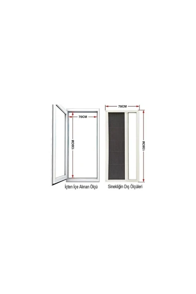 Sineklik Akordiyon Kapı Pencere Sinekliği Antrasit 180*50 cm - 2