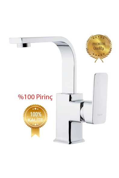 Kare Siera Üçlü Set (BANYO-LAVABO-EVYE) Duş Seti Krom - 3