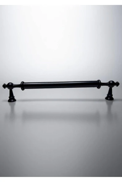 Ezgi Alüminyum Metal Lüks Modern Mobilya Çekmece Mutfak Dolabı Kulpu Siyah 192mm (5 Adet) - 3