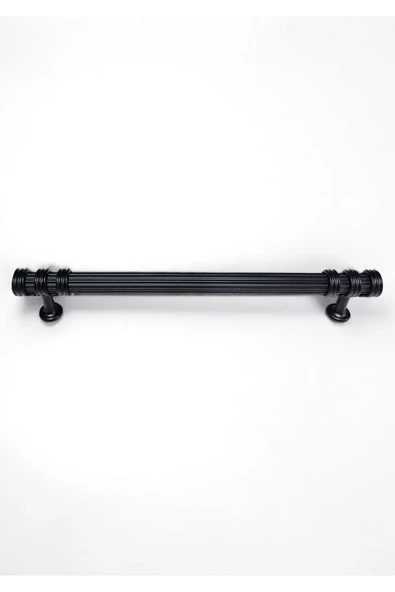 Çizgili Nesli Alüminyum Metal Lüks Modern Mobilya Çekmece Mutfak Dolabı Kulpu Siyah 224mm (10 Adet) - 2