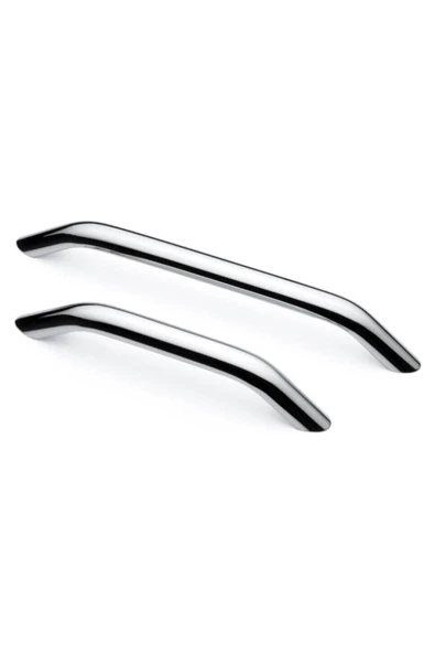 Eko Kumru Alüminyum Metal Lüks Modern Mobilya Çekmece Mutfak Dolabı Kulpu Krom 192mm (5 Adet) - 2