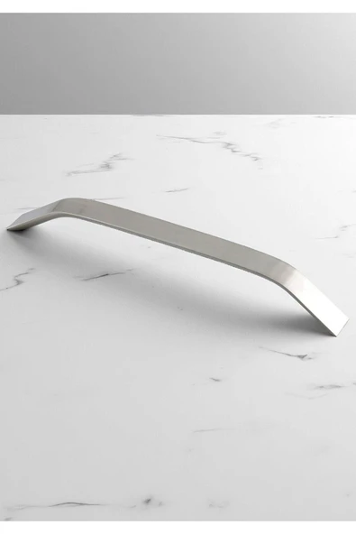 Şahin Alüminyum Metal Lüks Modern Mobilya Çekmece Mutfak Dolabı Kulpu İnox 128mm (5 Adet) - 4