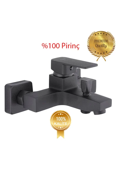 Kare Siera Lavabo,banyo,evye Bataryası Üçlü Set Siyah - 3