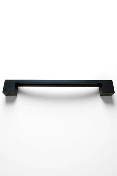 Safran Kalın Alüminyum Metal Lüks Modern Mobilya Çekmece Mutfak Dolabı Kulpu Siyah 128mm (5 Adet) - 4