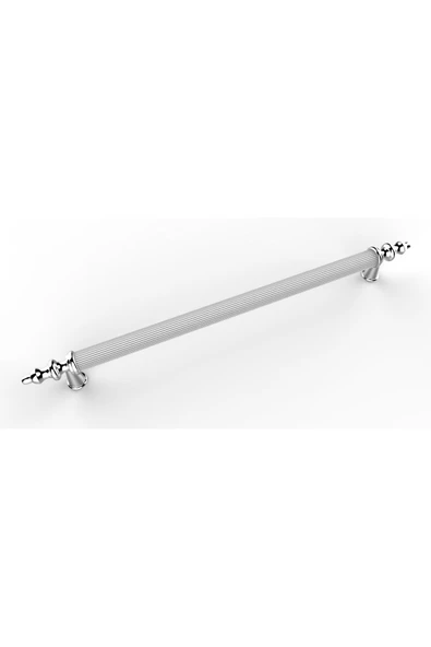 Tuana Rustik Alüminyum Metal Lüks Modern Mobilya Çekmece Mutfak Dolabı Kulpu Beyaz-Krom 160mm - 5