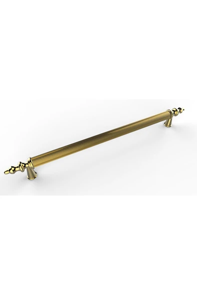 Tuana Rustik Alüminyum Metal Lüks Modern Mobilya Çekmece Mutfak Dolabı Kulpu Gold-Gold 128mm (10 Adet) - 3