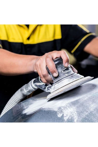 Interflex 50 Adet Deliksiz 60 Kum Cırt Zımpara Kağıdı El Zımparaları Seti 115 mm Avuç Içi Spiral Taşlamalı - 5