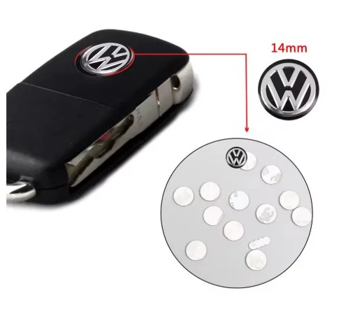 Volkswagen Polo Golf Passat Tiguan Arteon Touareg Caddy Jetta Beetle  Kumanda Logo Çap 14 mm 4 ADET - Resim 4