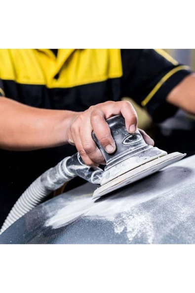 Interflex 5 Adet Deliksiz 180 Kum Cırt Zımpara Kağıdı El Zımparaları Seti 115 mm Avuç Içi Spiral Taşlamalı - 5