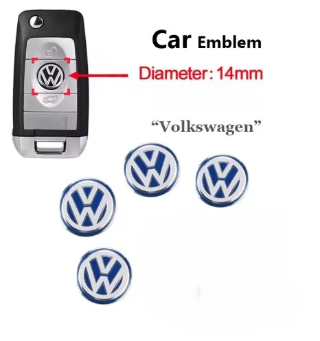 Volkswagen Polo Golf Passat Tiguan Arteon Touareg Caddy Jetta Beetle  Kumanda Logo Çap 14 mm 4 ADET ürün görseli