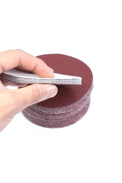 Sucuoğlu 50 Adet Cırt Zımpara Kağıdı El Zımparaları Seti 115 Mm Avuç Içi Spiral Taşlama (100 Kum) - 2