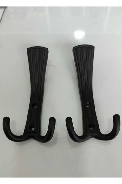 Troy Portmanto Vestiyer Duvar Dolap Elbise Askısı Siyah Mobilya Kapı Askılığı Askılık (10 Adet) - Resim 2