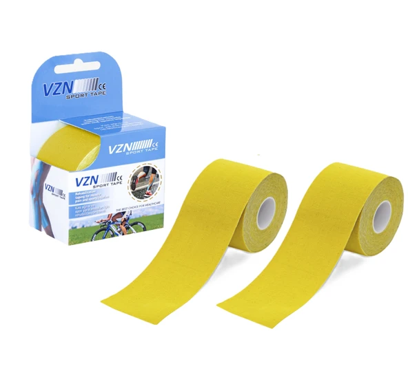VZN Kinezyo Bandı - Spor Terapi - 5m x 5cm - Suya Dayanıklı - Sarı (2 Kutu)