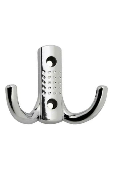 Noktalı Portmanto Vestiyer Duvar Dolap Elbise Askısı Krom Metal Kapı Askılığı Askılık (10 Adet) - Resim 3