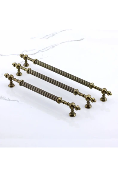 Sucuoğlu Saygın Eskitme Antik Sarı Metal Kulp 160 mm Mobilya Mutfak Dolabı Dolap Çekme Kulbu (1 ADET) - 7