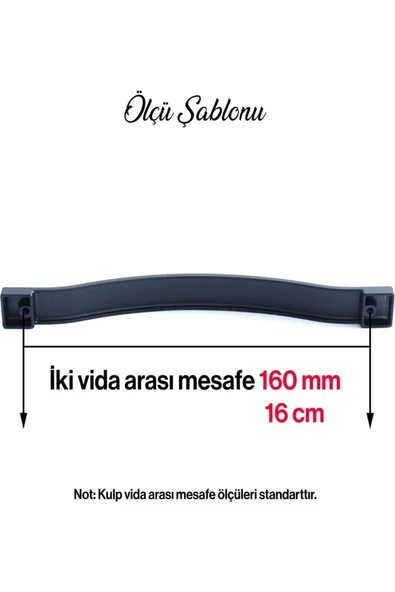 Sucuoğlu Akasya 160 mm Krom Metal Mutfak Mobilya Çekmece Mutfak Dolap Dolabı Kulp Kapak Kulbu (5 Adet) - 3