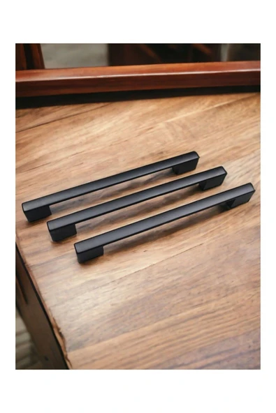 Sucuoğlu Köprü Mutfak Kulbu Çekmece Dolap Kulpu Metal Kulp Mobilya Dolabı Kulpları 160 mm Siyah(6 Adet) - 2