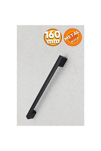 Sucuoğlu Köprü Mutfak Kulbu Çekmece Dolap Kulpu Metal Kulp Mobilya Dolabı Kulpları 160 mm Siyah(6 Adet)